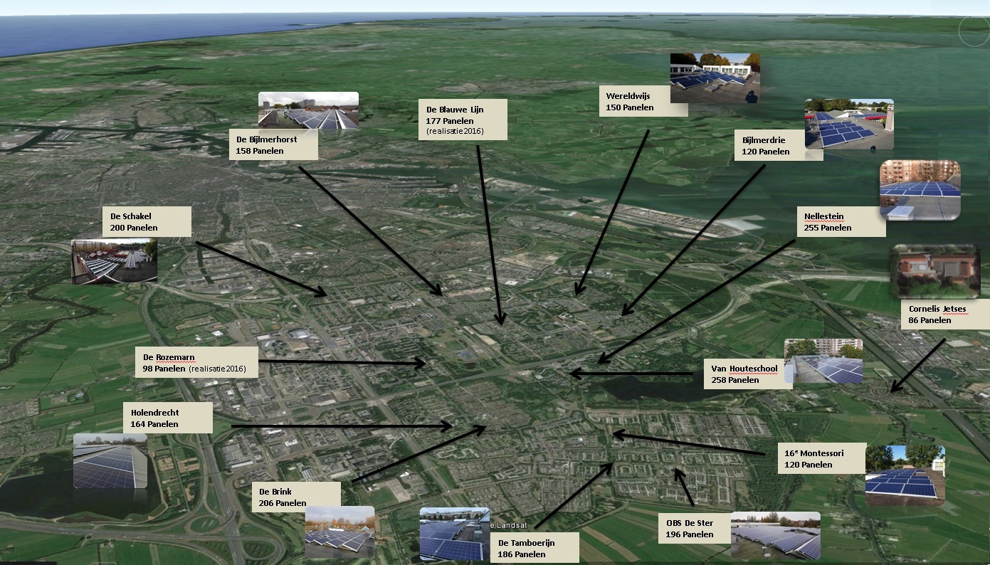 11 Sirius scholen in Zuidoost met zonnepanelen