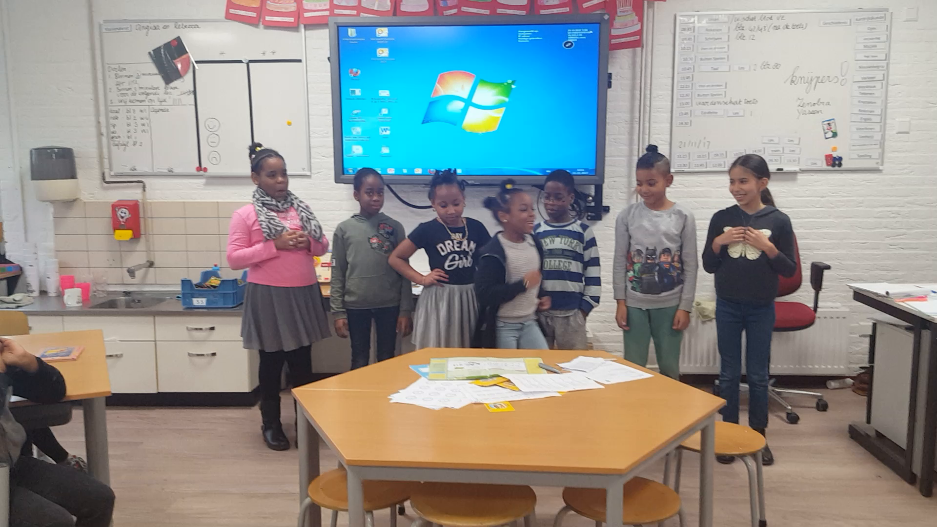 Spontaan optreden van groep 5 S!