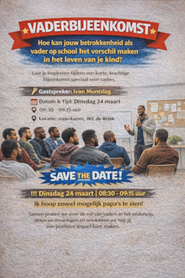 vaderbijeenkomst 24 maart 2026